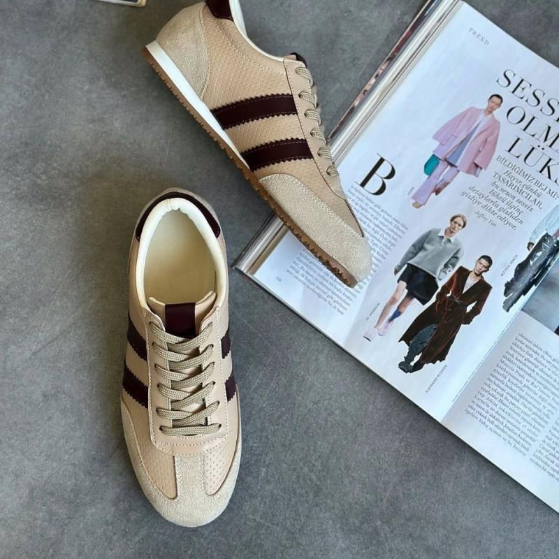 Vega Sneaker Krem Bordo