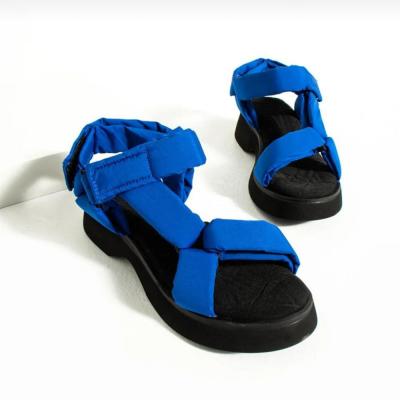 Step Sandalet Kalın Topuklu Mavi